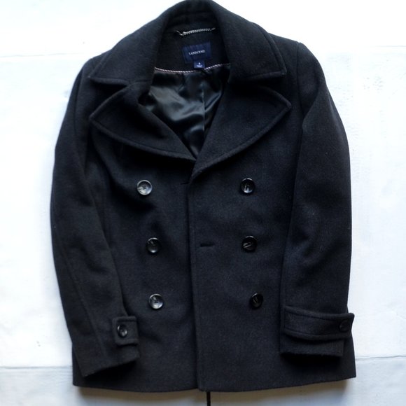 Lands' End Jackets & Blazers - Lands' End wool blend double-breasted pea coat